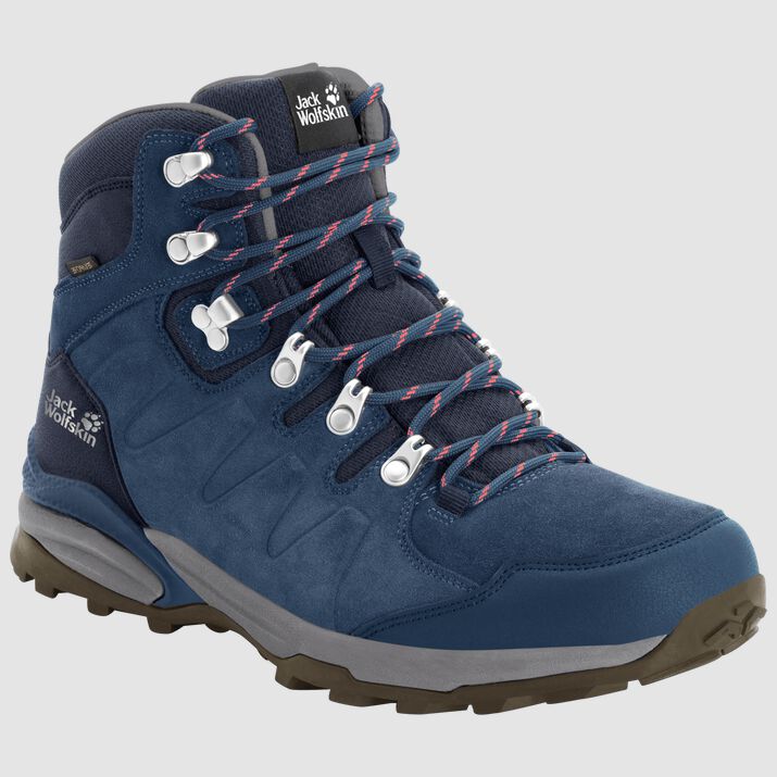 Jack Wolfskin Womens Refugio Texapore Mid Hiking Boots Dark Blue/Grey 182760MGR